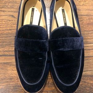 Velvet blue Zara loafers!